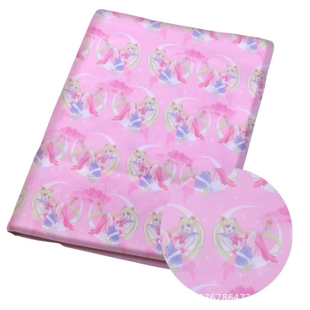 セーラームーン 生地 約260cm×約90cm 布 はぎれ ピンク 当時物 セーラームーン 生地 約260cm×約90cm 布 はぎれ ピンク 当時物